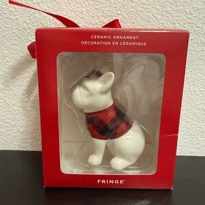 Fringe Studio Ceramic Dog Ornament - French Bulldog